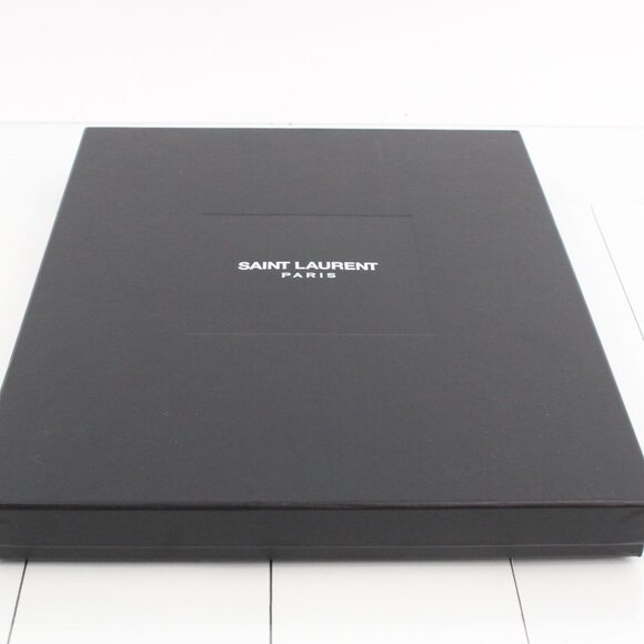 Saint Laurent Black/Green Stripe Canvas Zip Pouch - Picture 8 of 13